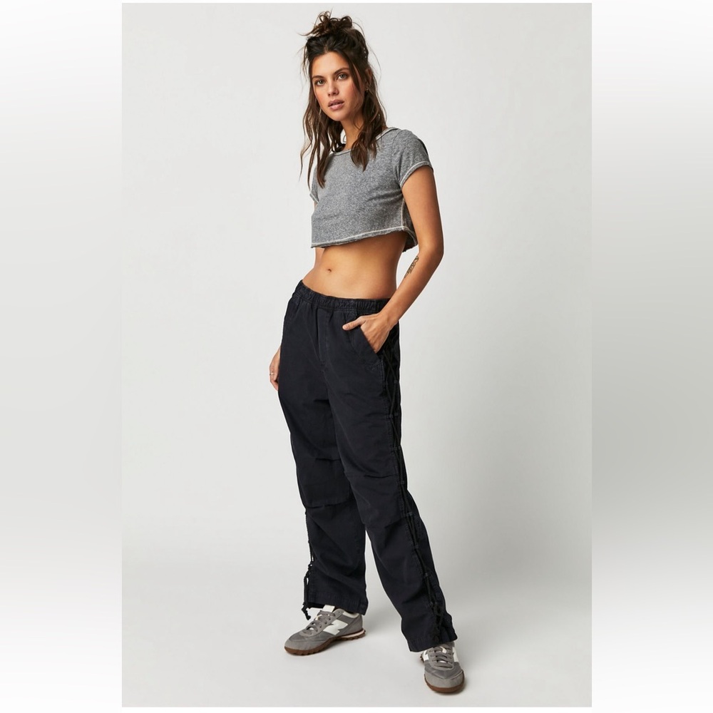Free People FP Movement Black Roaming Parachute Pants
